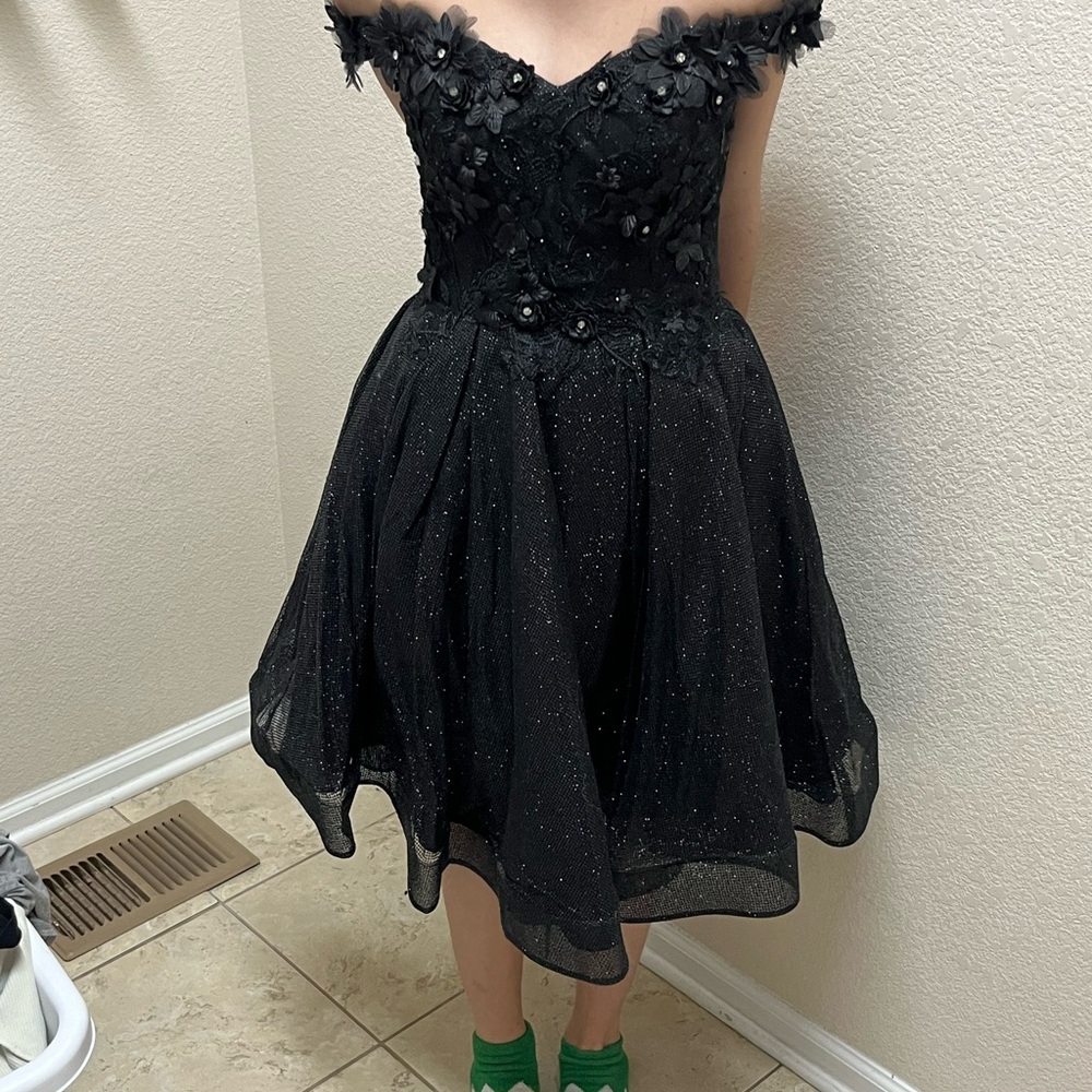 May Queen Black Couture Dress
